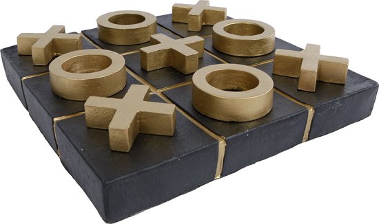 Gifts Amsterdam Sculptuur Noughts and Crosses 21x21x4.5 cm polysteen