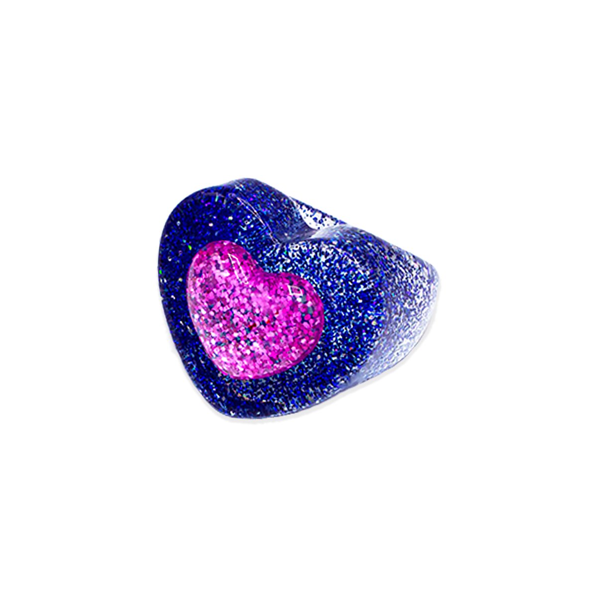 Dazzling & Hypnotic - Paramour Love Ring - Donkerblauw - Dames Ringen - Hars Ringen - Zegelring - Kleurrijke Sieraden | KIES je hart kleur