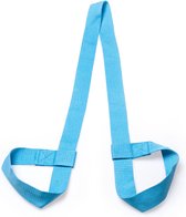 Papillon - Yogamat draagriem - Katoen draagband - Yoga strap - Lichtblauw