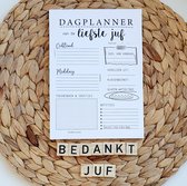 Studio Juulz dagplanner van De Liefste juf - A5 - notitieblok - afscheurbaar - planner - juf bedankje - gelijmd