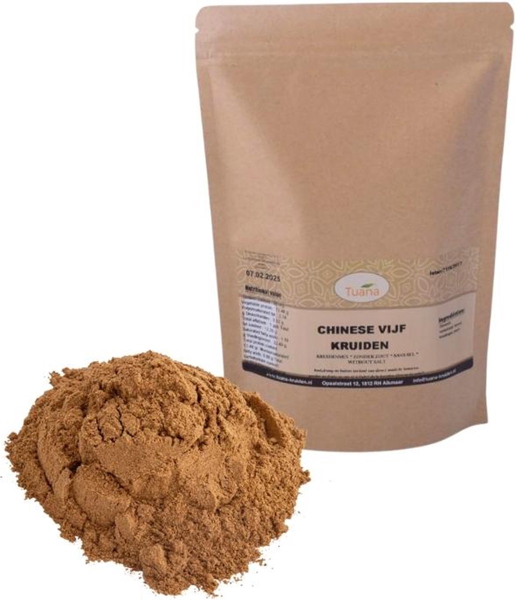 Goedkoopste Tuana Kruiden - Chinese Vijf Kruiden - 5 Spices - Zak 1000 Gram - Kruiden Zonder Zout - KZ0049