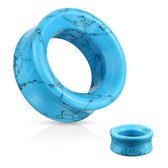8 mm Double-flared tunnel Turquoise