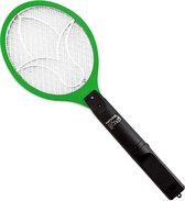 kwmobile elektrische vliegenmepper op batterijen - Racket tegen vliegen, muggen en ander vliegend ongedierte - Werkt op 2 AA-batterijen - Groen/zwart