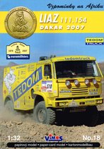 bouwplaten/modelbouw in karton; Dakar2007  truck, LIAZ, schaal 1:32