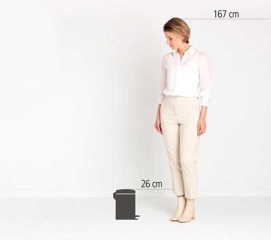 Brabantia NewIcon Prullenbak - 3 liter - Badkamer - Soft Beige