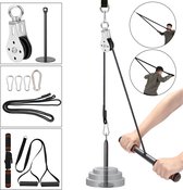 Kabelsysteem Met Triceps Touw - Fitness Kabel - Biceps & Tricep Trainer - Voor Krachtstation - Homegym Accessoires - 2 Meter Lengte