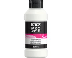 Liquitex 8870302 Basics Gloss Fluid Medium 250 ml – Vloeibaar acrylmedium, glanzend & transparant