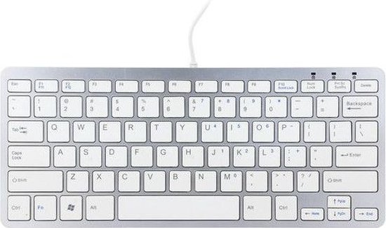 convergentie erfgoed Verbanning Ergoline ergonomisch toetsenbord – compact - bedraad - zilver – qwerty – 2  usb hubs -... | bol.com