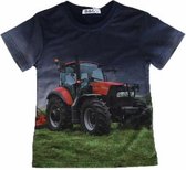 S&c Tractor/Trekker T-shirt Case Donkerblauw 110/116