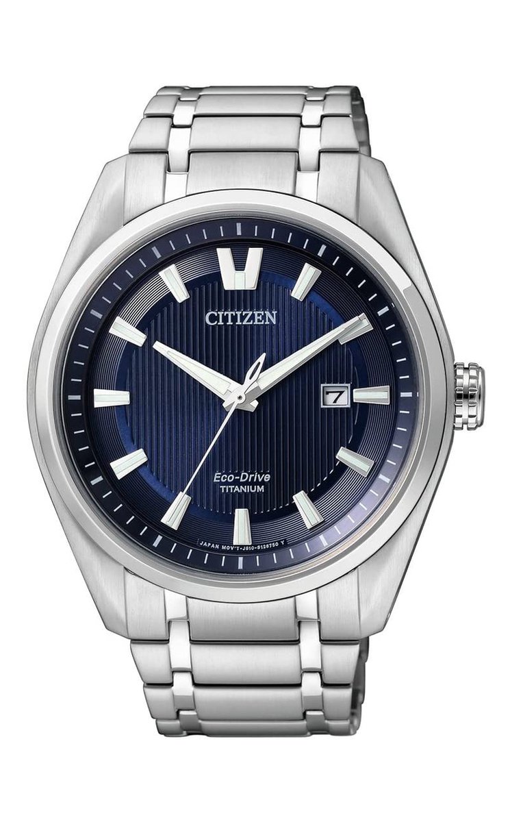 Citizen Super Titanium - Horloge - Titanium - Ø 42 mm - Zilverkleurig - Blauw - Solar uurwerk