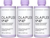 3x Olaplex No.4P Blonde Enhancer Toning Shampoo