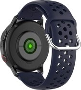 Strap-it Smartwatch bandje 22mm - siliconen bandje met gaatjes geschikt voor Samsung Galaxy Watch 46mm / Galaxy Watch 3 45mm / Gear S3 Classic & Frontier - Amazfit GTR 47mm / GTR 2 / GTR 3 - Pro - Xiaomi Mi Watch / Watch S1 - Active - donkerblauw