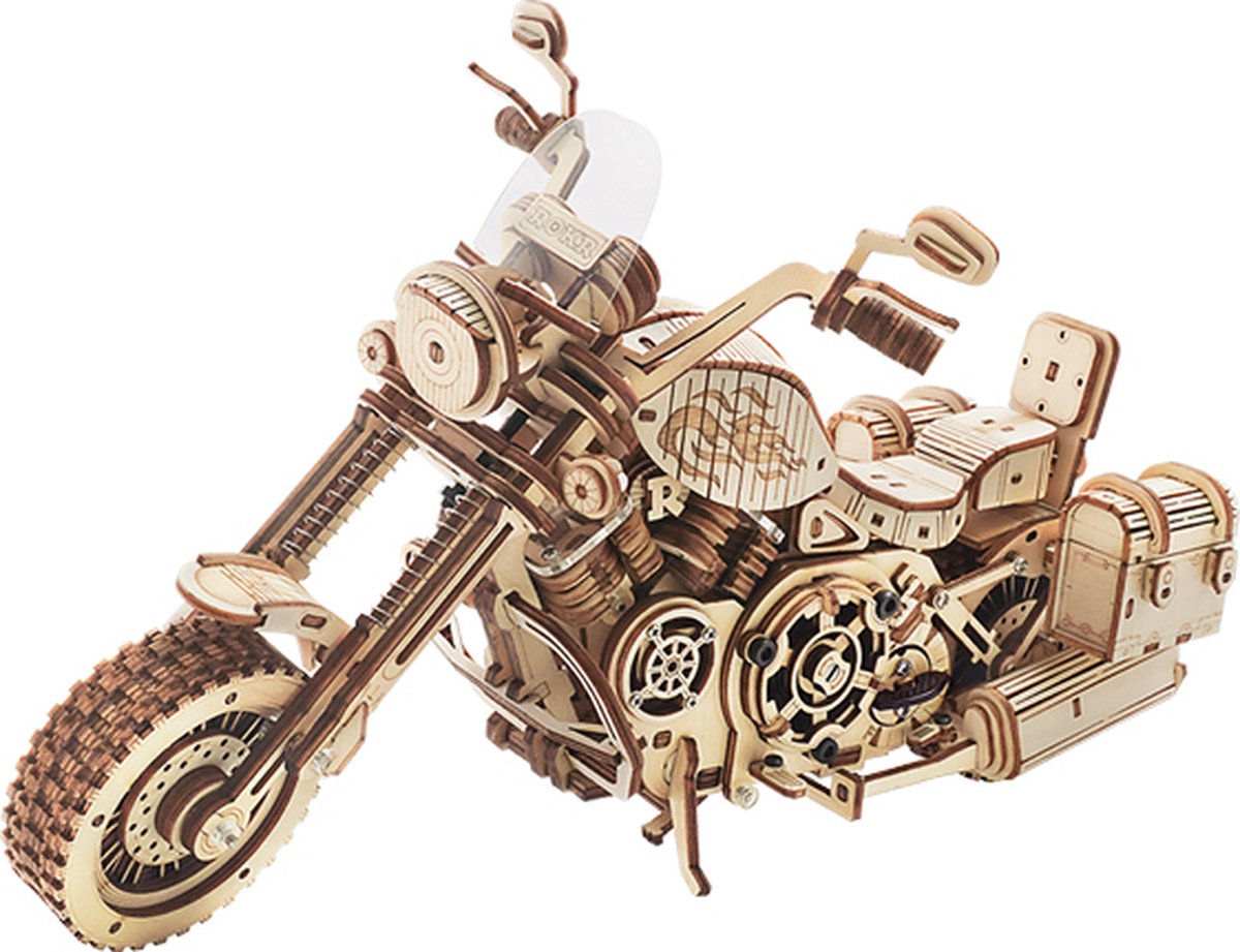 Robotime Rokr Puzzle 3D en Bois - Motorcycle Cruiser - LK504 - 27x11,6x16cm