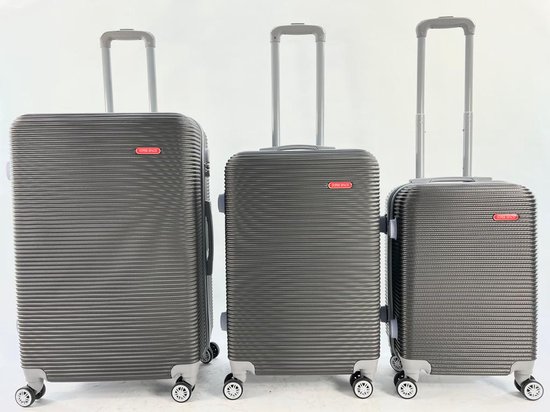 MY TRAVEL BAG Koffer handbagage stof rolkoffer reiskoffer trolley uitbreidbaar met dubbele wielen (M/L/XL/XXL of set van 4) zachte bagage, Kaki, Handgepäck (55cm
