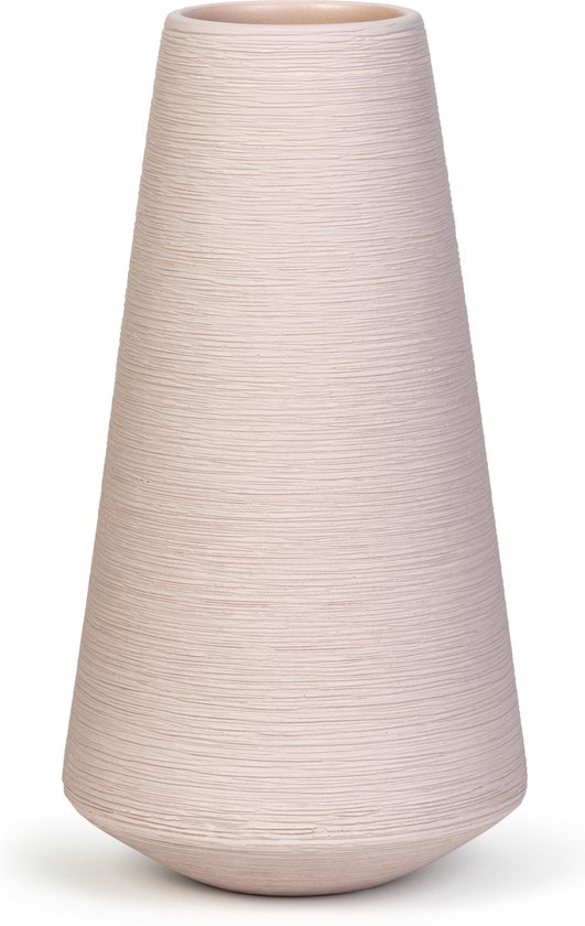 Oliva's - Vaas - ↕ 25 cm - Robuust - Verfkwast afwerking - Licht roze