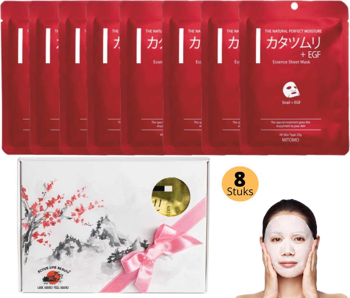 Mitomo Snail & Egf Essence Giftset Vrouw - Gezichtsmaskers - Skincare - Geschenkset Vrouwen Verjaardag