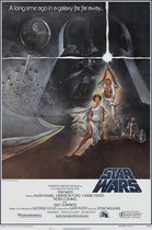Poster- Star wars, a long time ago in a galaxy far far away, Filmposter, incl bevestigingsmateriaal
