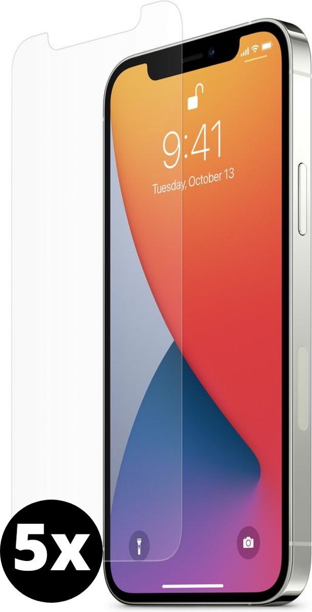 Fooniq Transparant Screenprotector 5x - Geschikt Voor Apple iPhone 12 Mini