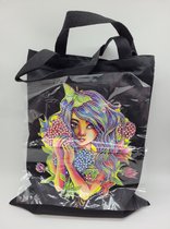Diamond painting (shopping) bag zwart - SBZ 0005 - Vrouw color