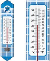 Thermometer Alpen metaal blauw