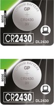 GP Batterij CR 2430 - Knoopcel - Lithium - 3Volt - 2 STUK(S)