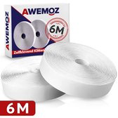 AWEMOZ® auto-adhésif Fermetures velcro - Velcro Witte - 2 x 6 m Tape Velcro - 2 cm de large