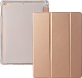 iPad Air 3 (2019) 10.5 Hoes - iPad Air 2019 (3e generatie) Case - Goud - Clear Back Folio iPad Air Cover met Apple Pencil Opbergvak - Hoesje voor Apple iPad Air 3e Generatie (2019)