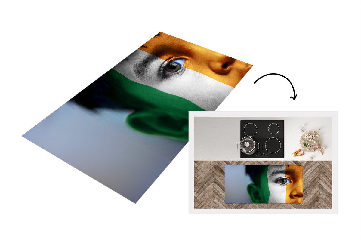 KitchenYeah Keukenloper - Loper keuken - Vlag van Ierland - Keukenloper vinyl multicolor, foto 2