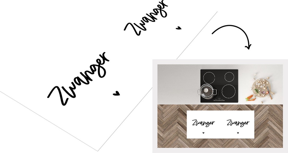 KitchenYeah Keukenloper - Loper keuken - Spreuken - Zwanger - Quotes - Mama - 120x50 cm - Keukenloper vinyl Multicolor