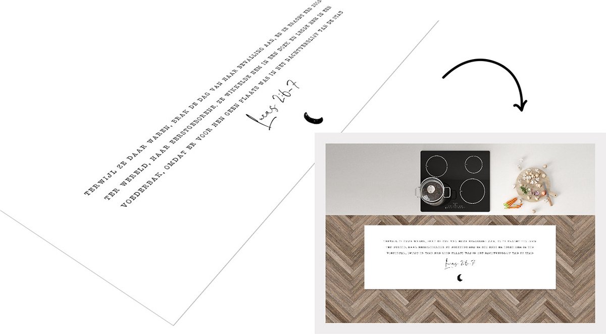 KitchenYeah Keukenloper - Loper keuken - Kerstmis - Quotes - Lucas 2:6-7 - Spreuken - Kerst - 180x60 cm - Keukenloper vinyl Multicolor