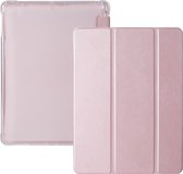 iPad Air 3 (2019) 10.5 Hoes - iPad Air 2019 (3e generatie) Case - Roze Goud - Clear Back Folio iPad Air Cover met Apple Pencil Opbergvak - Hoesje voor Apple iPad Air 3e Generatie (