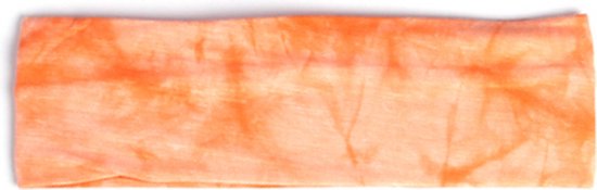 Haarband Tie Dye - Oranje | 20 x 6 cm | Elastische Hoofdband | Polyester