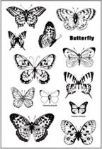 Clearstamps - Vlinders - Stempels voor o.a bulletjournal, scrapbooking en kaarten maken. Butterfly stamps - Vlinder stempel