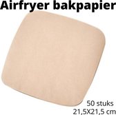 Satice® Bakpapier Airfryer – Vierkant – Vellen – Accesoires – 50 stuks