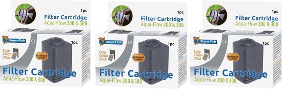 Foto: Superfish aquaflow 200 300 easy click cartridge 3 stuks