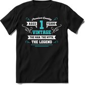 1 Jaar Legend - Feest cadeau kinder T-Shirt Jongens - Wit / Licht Blauw - Perfect Verjaardag Cadeau Shirt - grappige Spreuken, Zinnen en Teksten. Maat 164