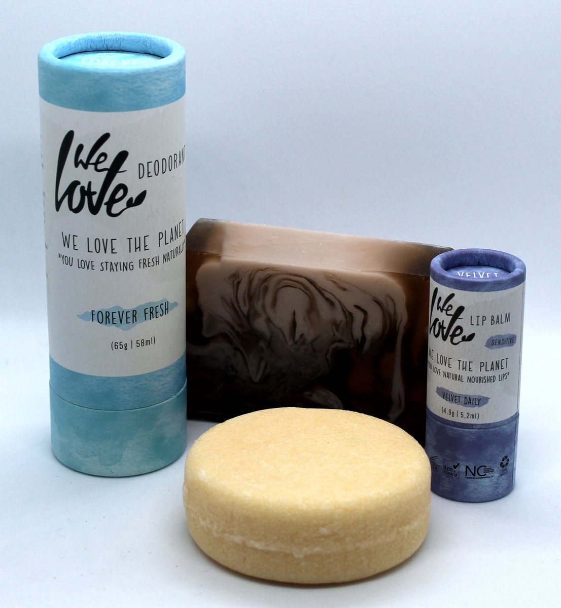 EcoFeelings - Family - Duurzaam Verzorgingsbox - Handsoap - Bar Soap - Lip Balm - Deodorant - Shampoo