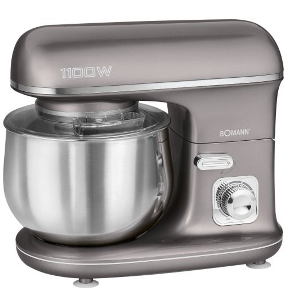 Bomann KM 6010 CB - keukenmachine - 5 l - Titanium - 1100 W