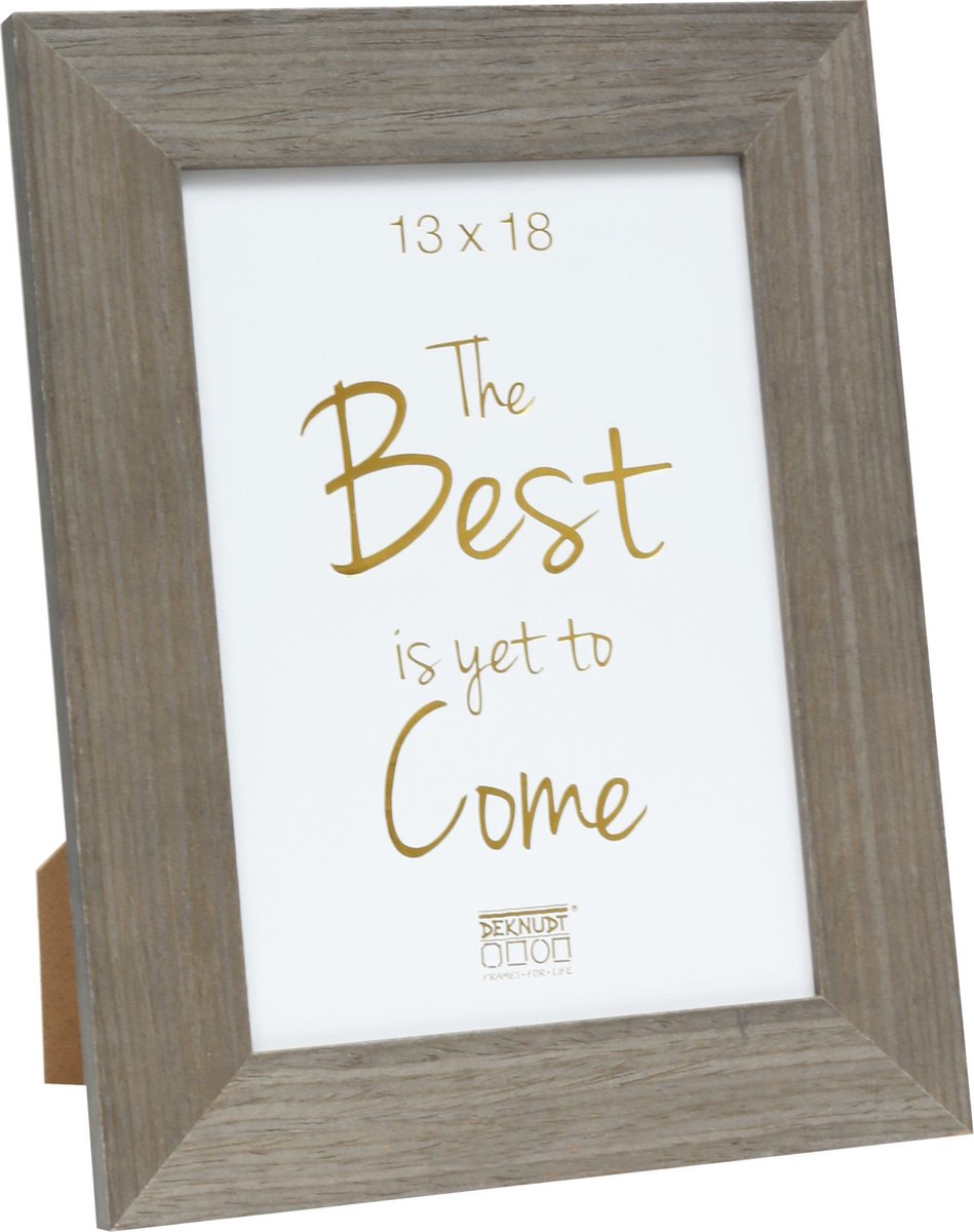 Deknudt Frames fotolijst S46ZH7 - grijze houtstructuur - foto 13x18 cm grijs