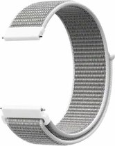 Bracelet Strap-it Smartwatch 20 mm - bracelet en nylon souple adapté pour Samsung Galaxy Watch 42 mm / Active / Active2 40 & 44 mm / Galaxy Watch 3 41 mm - Garmin Vivoactive 3 / Venu - SQ - Amazfit GTS / 2 / Bip - coquillage
