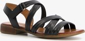 TwoDay leren dames sandalen - Zwart - Maat 39 - Echt leer