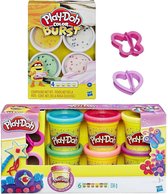 Play-Doh Color Burst en Sparkle set - Glitter klei - 10 potjes klei - Met Accessoires