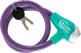 Câble Antivol Disney Minnie Junior Acier 65 Cm Violet/Turquoise