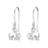 Joy|S - Zilveren olifant oorbellen - oorhangers