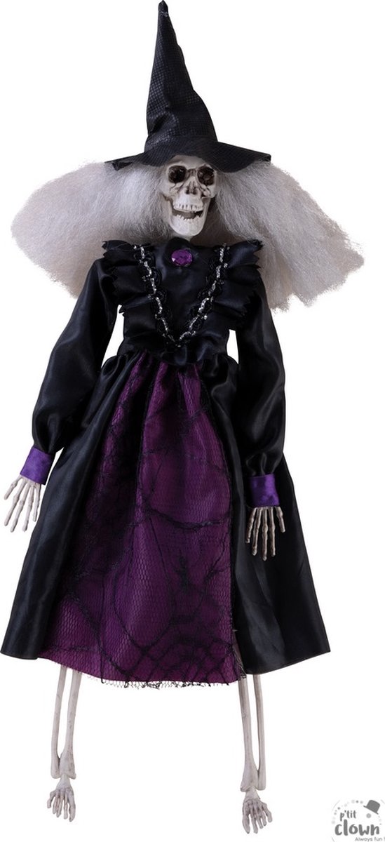 Halloween Ophangpop Witch Skeleton 40cm