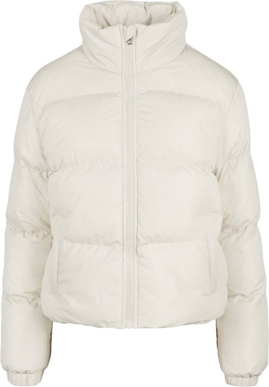 Urban Classics Gewatteerd jack Ladies Short Peached Puffer Jacket whitesand Creme