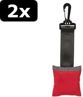 2x MAGNEET RAMMELBLIK ROOD/GRIJS 22CM