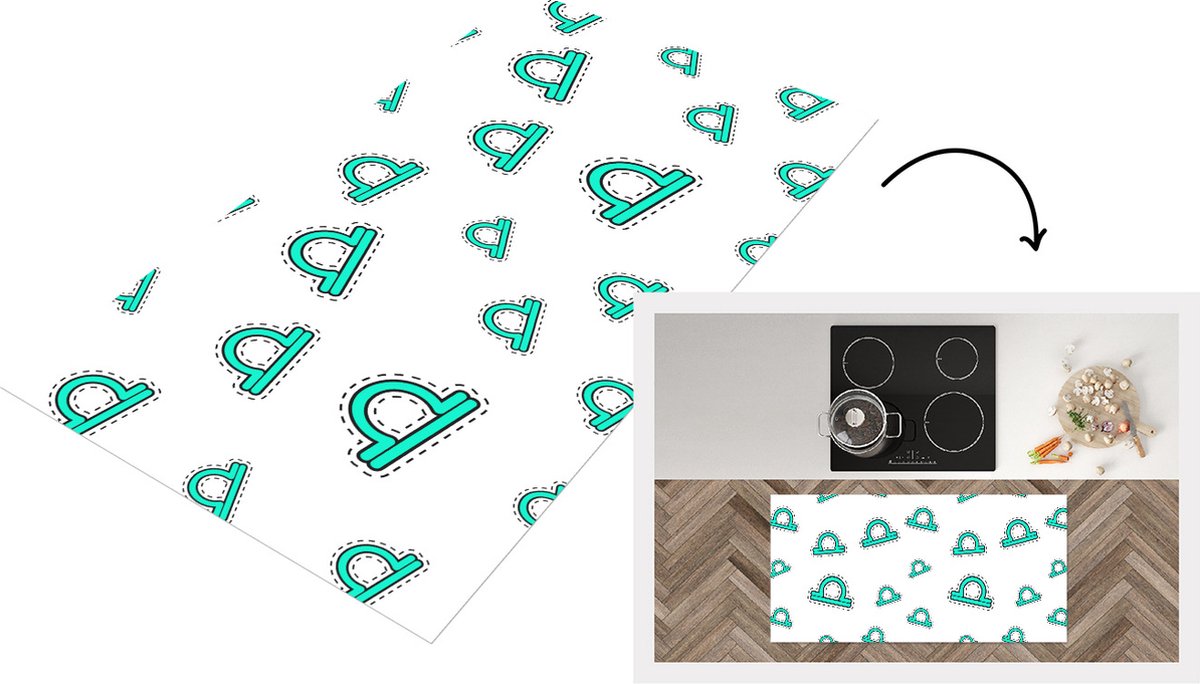 KitchenYeah Keukenloper - Loper keuken - Weegschaal - Zodiac - Astrologie - Keukenloper vinyl multicolor, foto 7