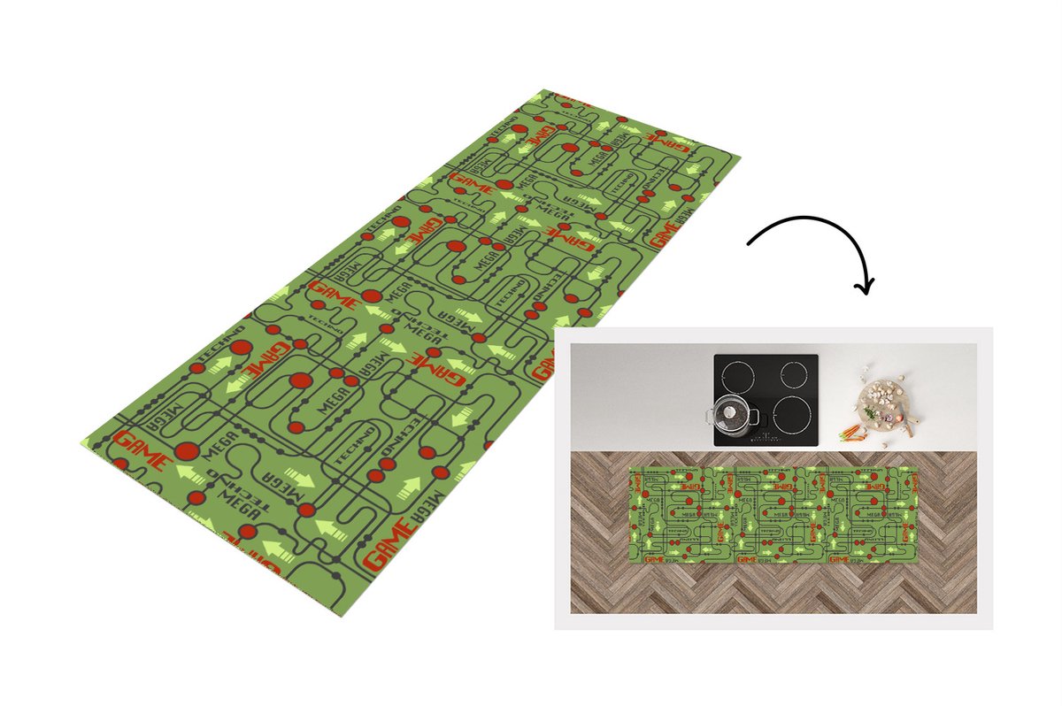 KitchenYeah Keukenloper - Loper keuken - Moederbord - Patronen - Quotes - Keukenloper vinyl multicolor, foto 5