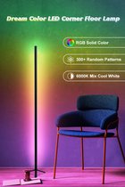 Orion store - Vloerlamp -LED Vloerlamp RGB Afstandsbediening - kerstverlichting - Staande lamp - Sfeerverlichting - Hoeklamp  - Led Verlichting Strip - Dimbaar - Voor Woonkamer - Z